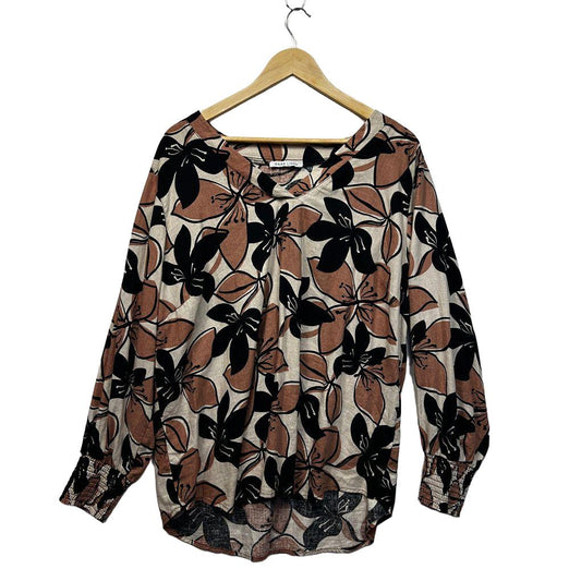 Suzanne Grae Floral Linen Top