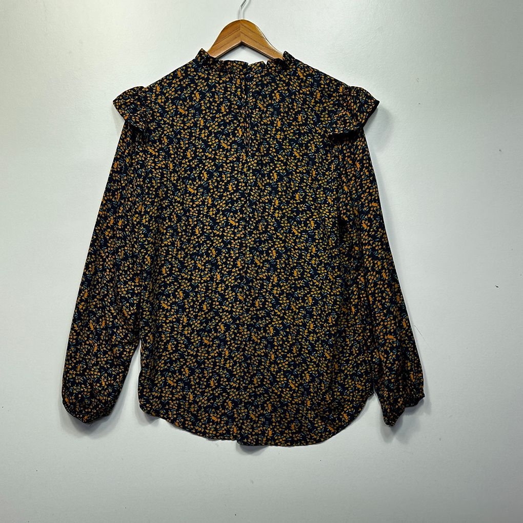 Valleygirl Navy Floral Top - Size 14