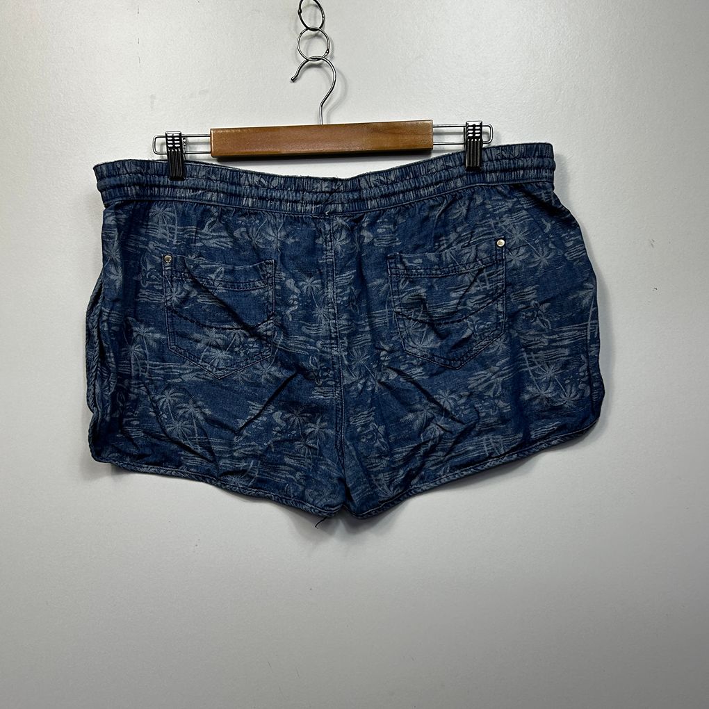 Hot Options Blue Denim Hot Shorts - Size 18