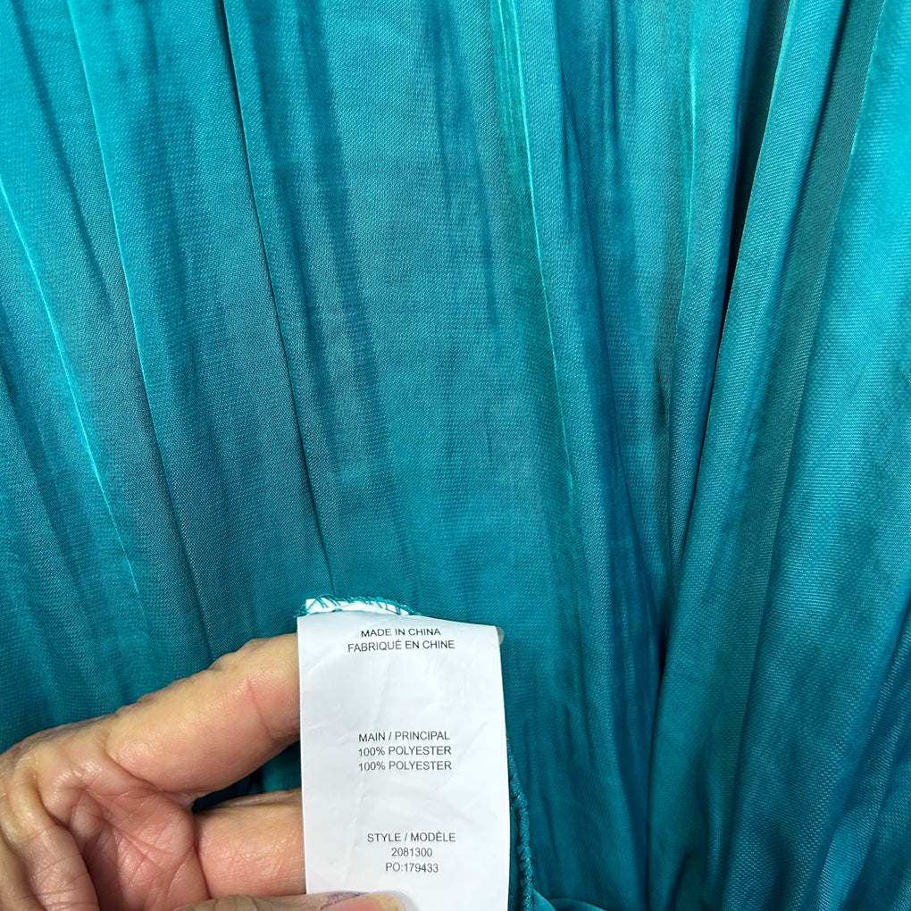 Beme Teal Pleated Dress - Size 22