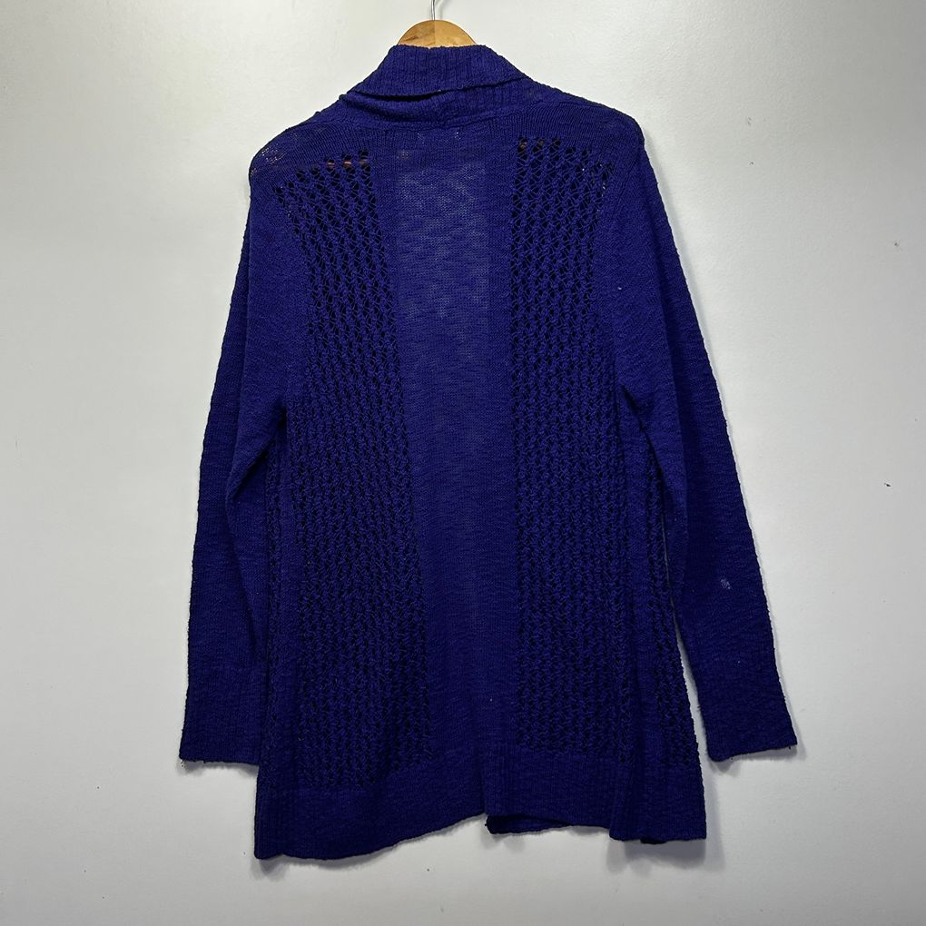Rockmans Blue Cotton Cardigan - Size XL (fault)