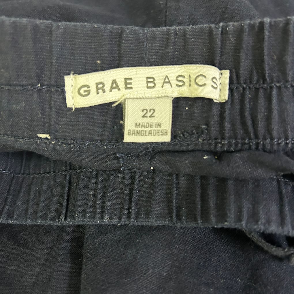Suzanne Grae Basics Navy Plus Size Cotton Shorts - Size 22
