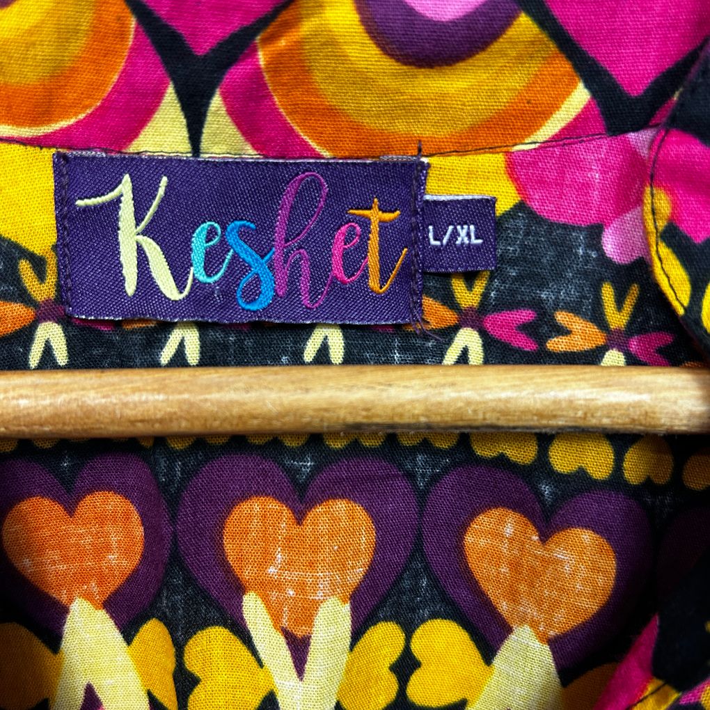 Keshet Multicoloured Print Cotton Shirt - Size L/XL