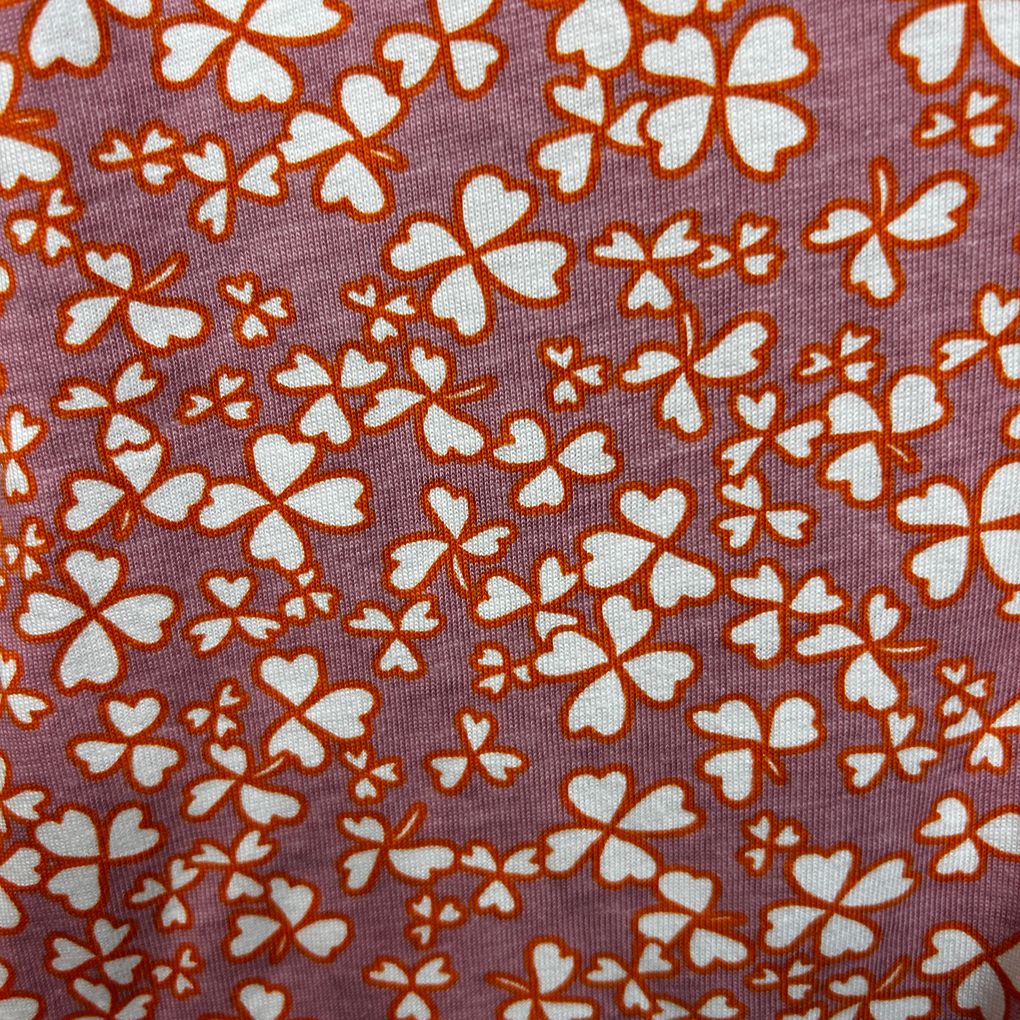 Damart Pink Cotton Floral Top - Size 22
