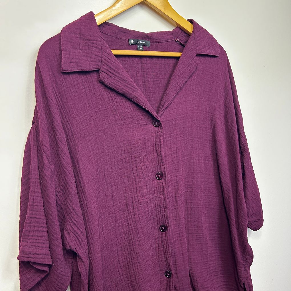 Target Purple Cotton Shirt - Size 14/16