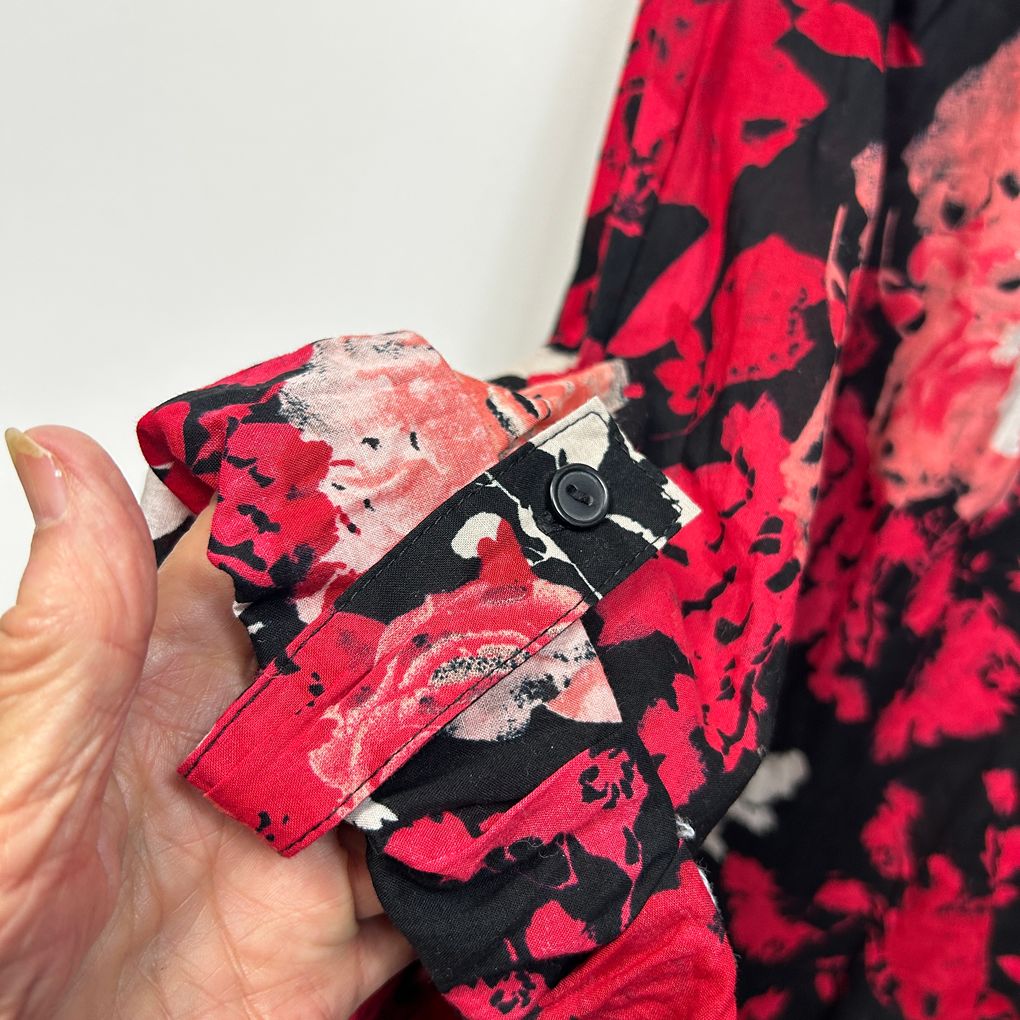Moda Red and Black Cotton Shirt - Size 26