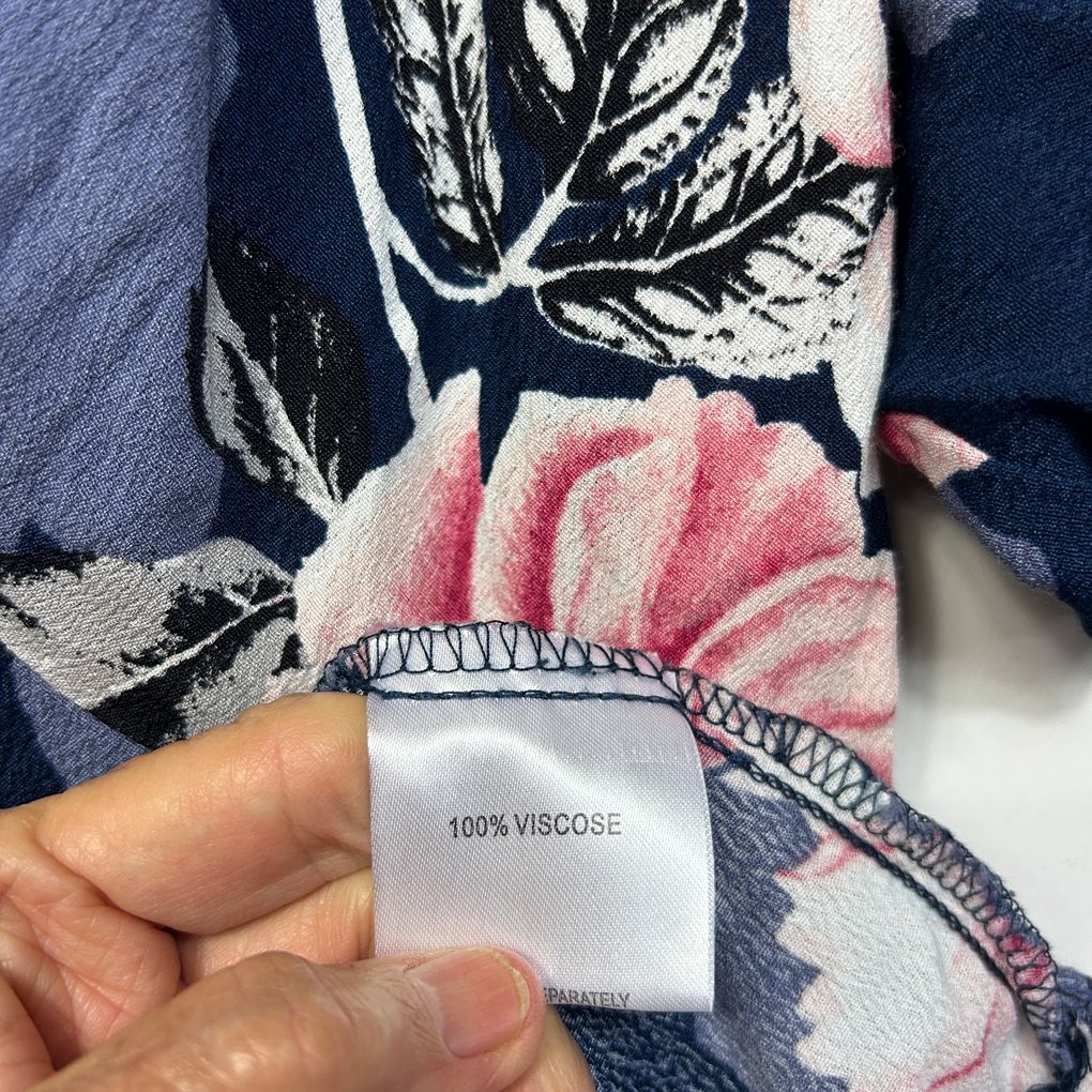 Autograph Navy Floral Dress - Size 20