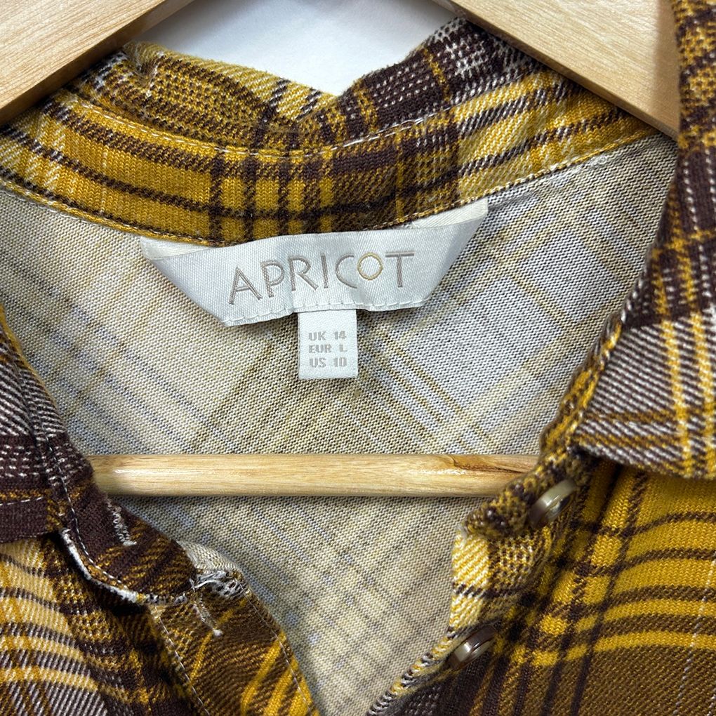 Apricot Mustard Check Shirt - Size 14