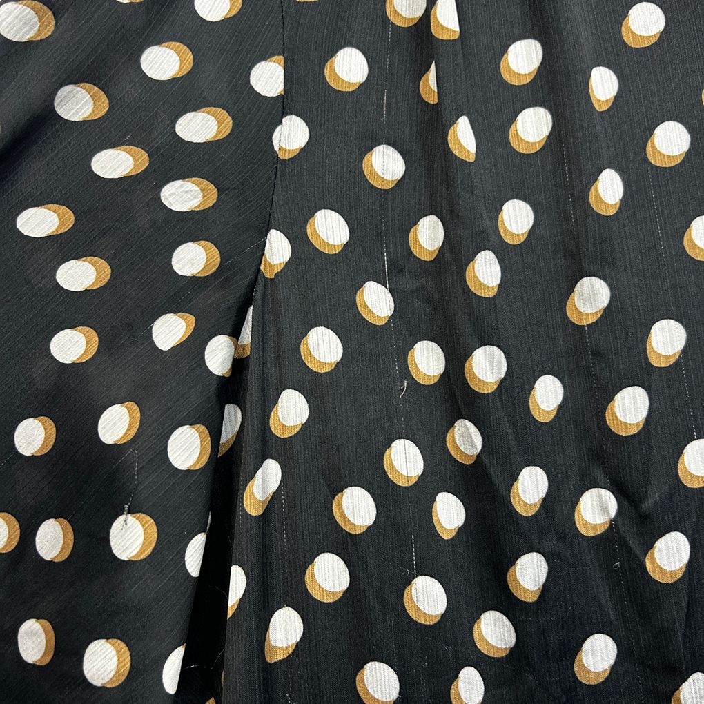 Karen Millen Black Spot Tiered Dress - Size 22/24 (Fault)