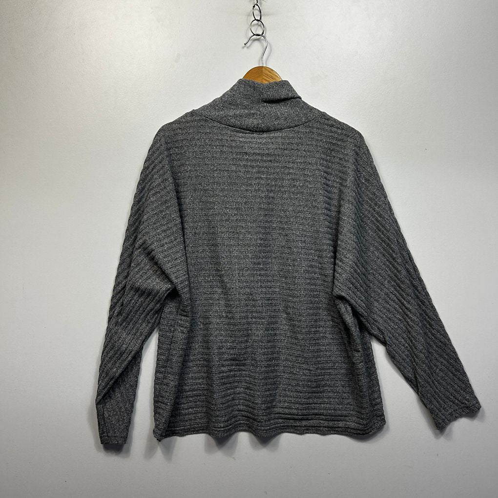 Ed-it-ed Grey Plus Size Cowl Neck Jumper - Size 22