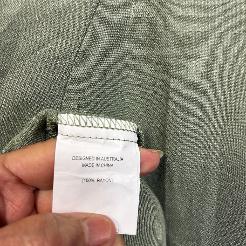 Proud Poppy Green Peak Dress - Size 16