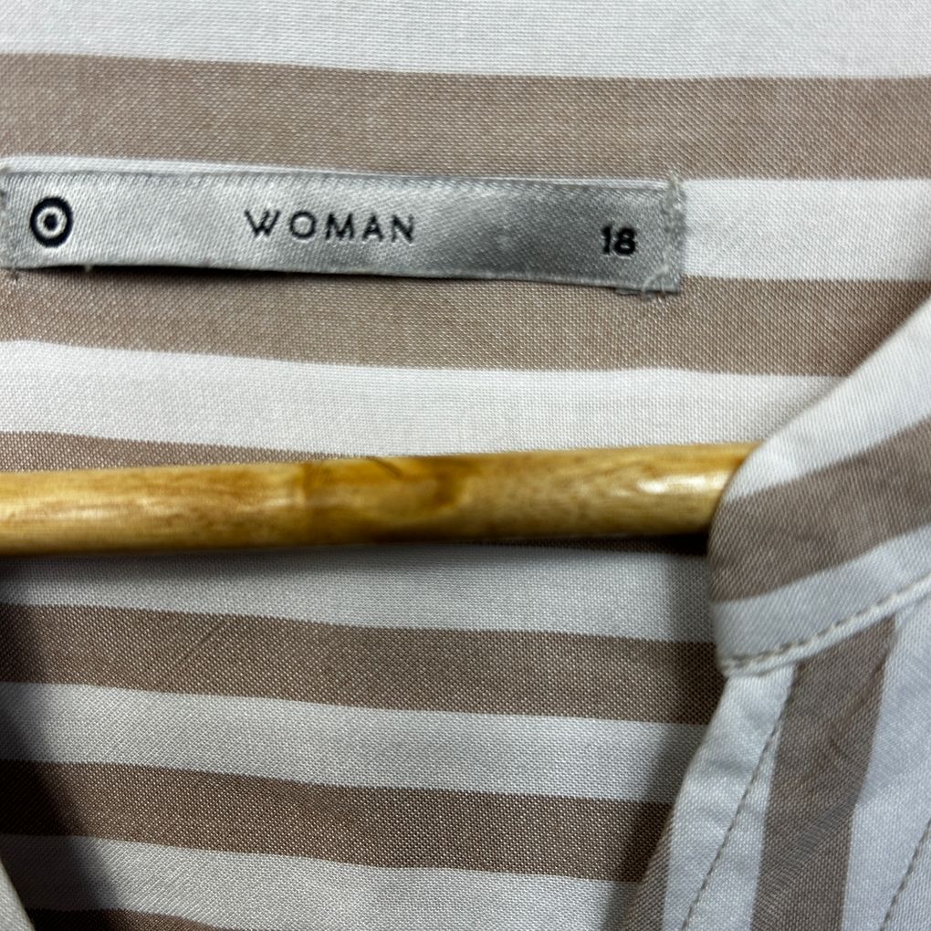 Target Beige Striped Shirt - Size 18