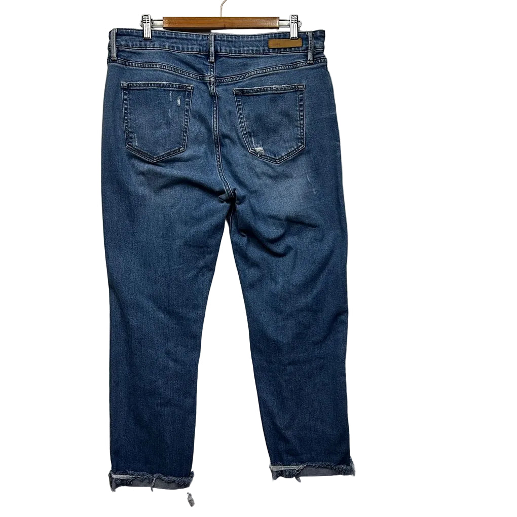 Just Jeans Super Vintage Relaxed Mid Rise Ankle Ripped Jeans - Size 14