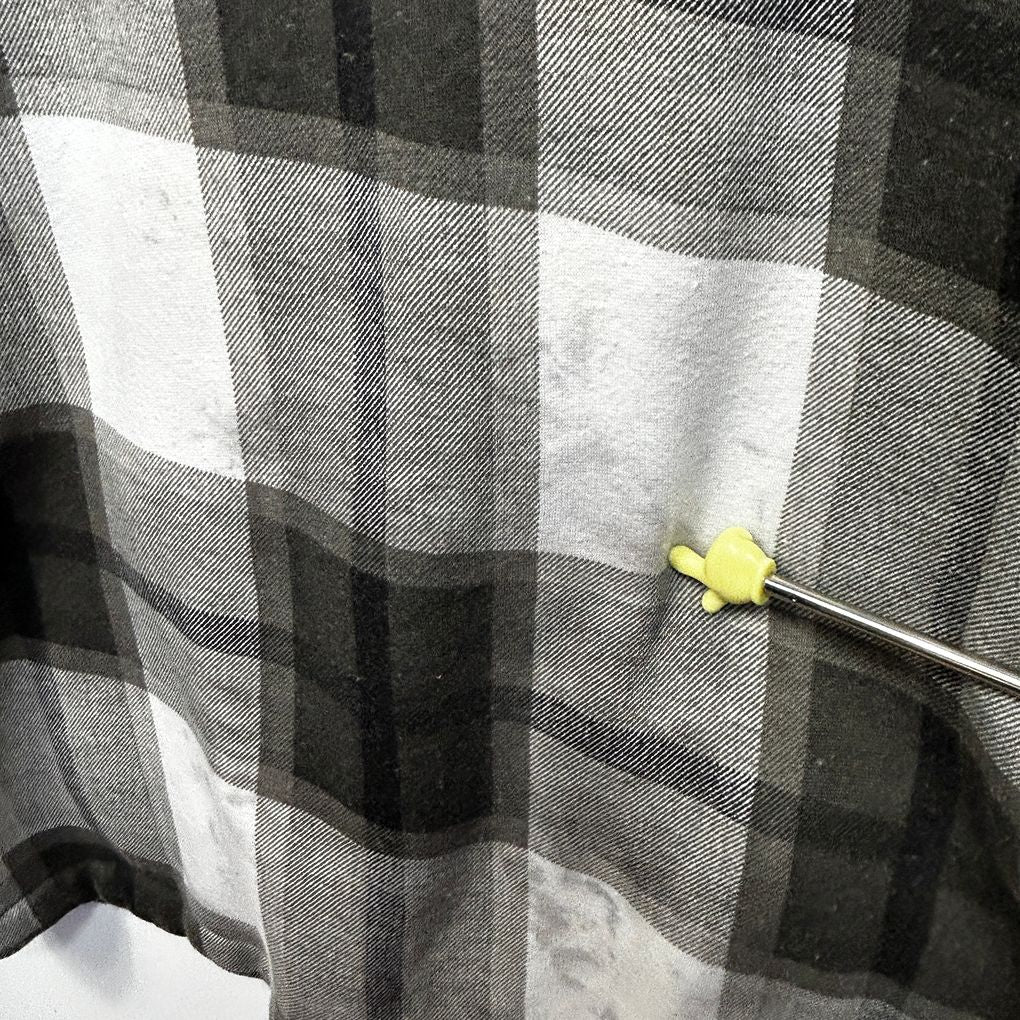 Prettylittlething Black White Check Cotton Shacket - Size 20
