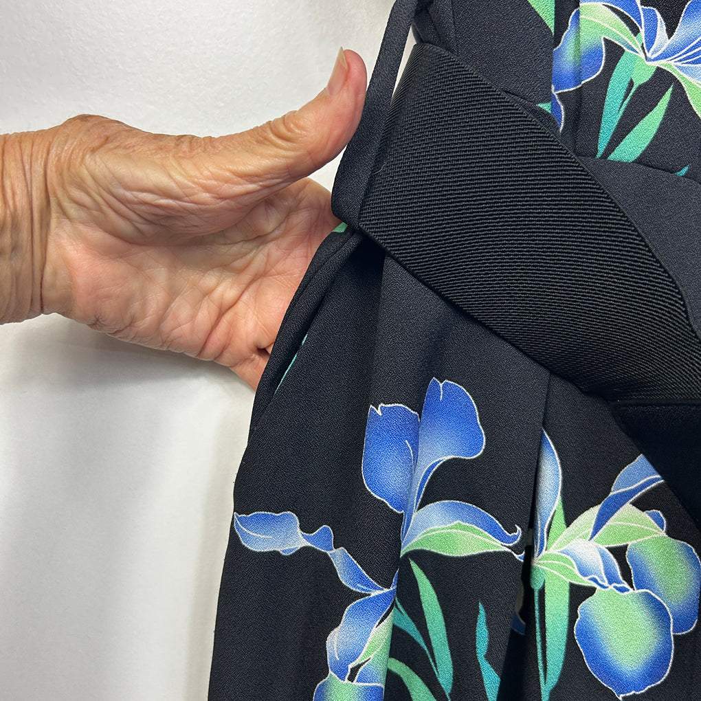 City Chic Black Floral Jumpsuit - Size 18/M
