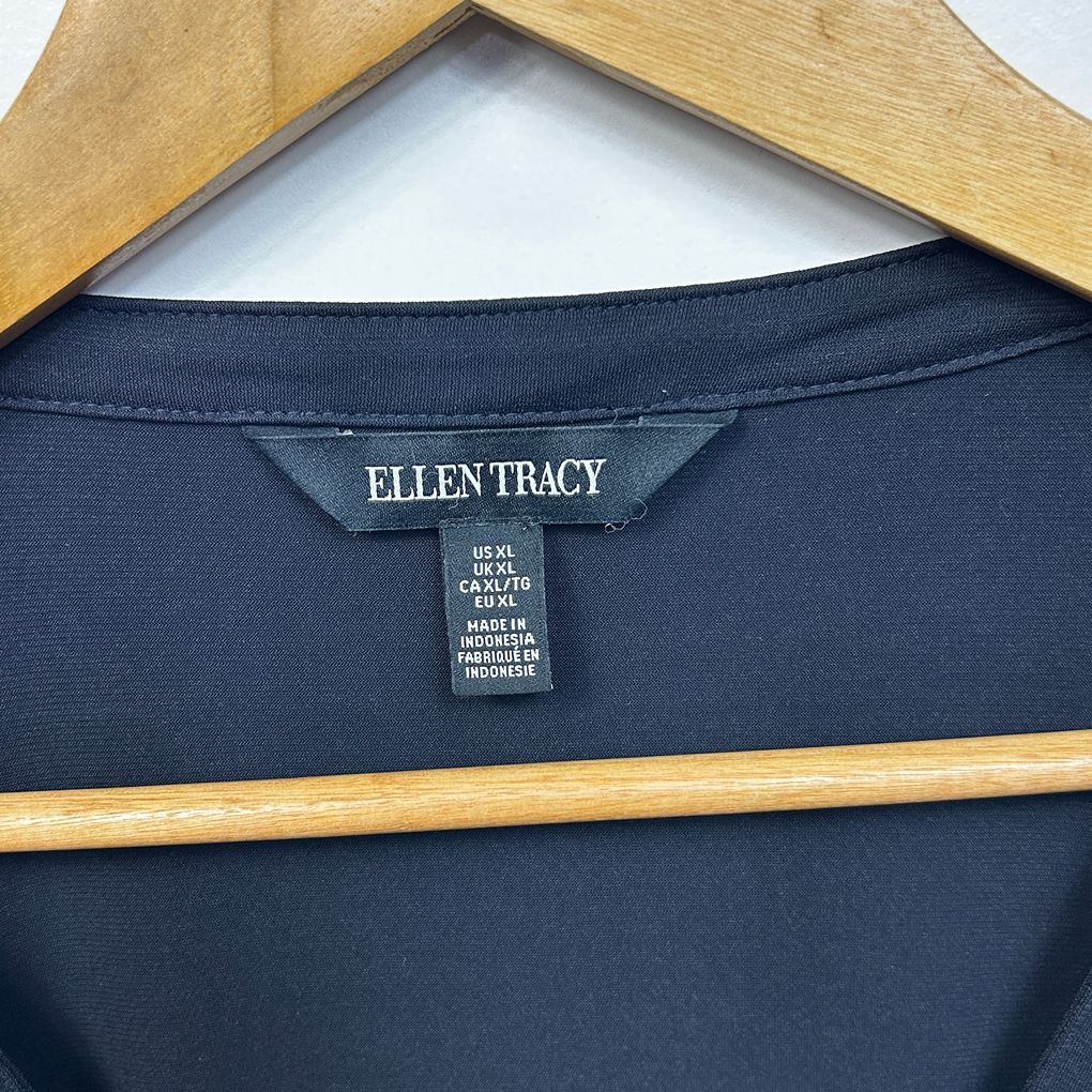 Ellen Tracy Black Button Up Top - Size XL