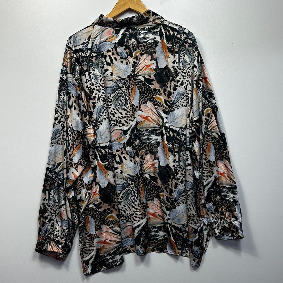 Carolina Multicoloured Plus Size Floral Shirt - Size 2XL