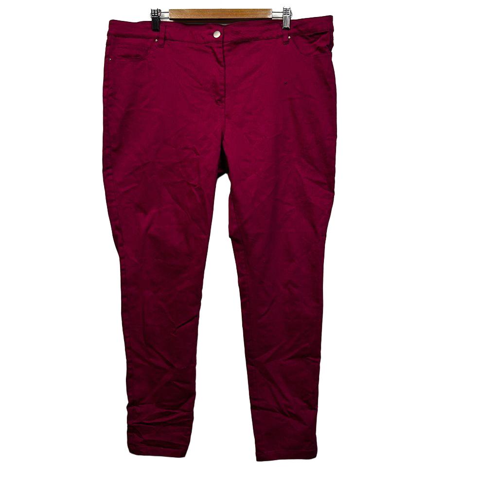 Capture Magenta Plus Size Cotton Pants - Size 20