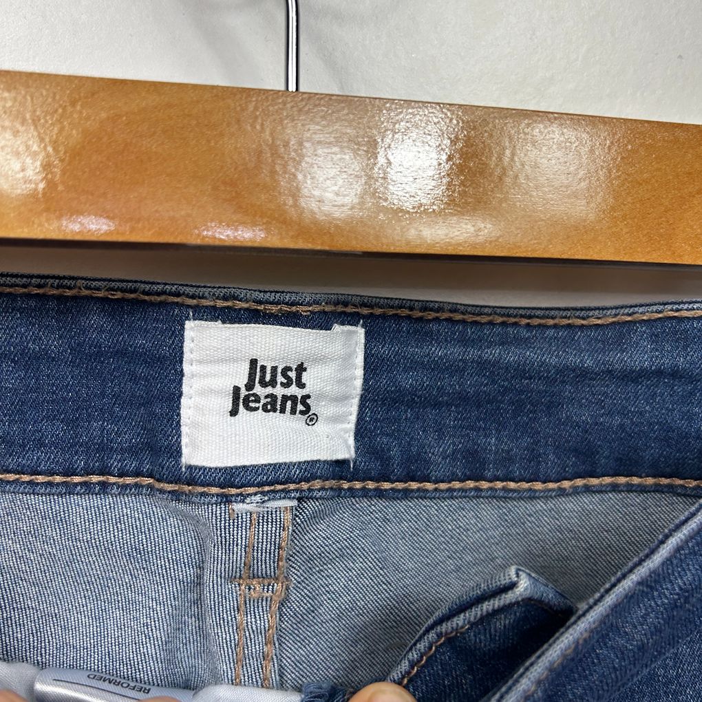 Just Jeans Blue Reformed Sky High Cropped Jeans - Size 18