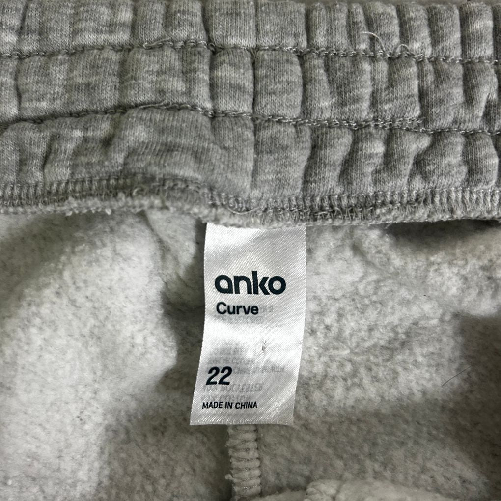 Anko Grey Cotton Track Pants - Size 22
