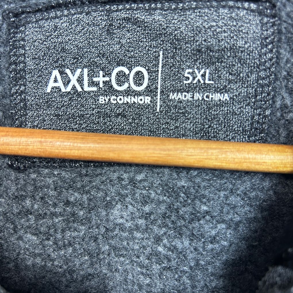 Axl+Co Grey Cotton Zip Up Hoodie - Size 5XL