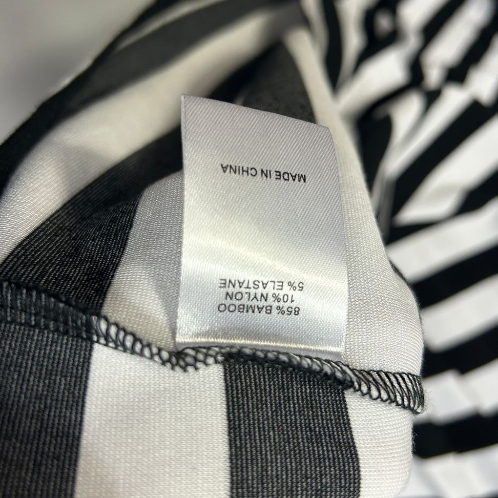 Virtuelle Black and White Striped Top - Size 18