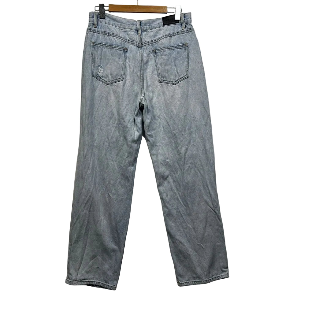 Glassons Light Blue Distressed Wide Leg Jeans - Size 14