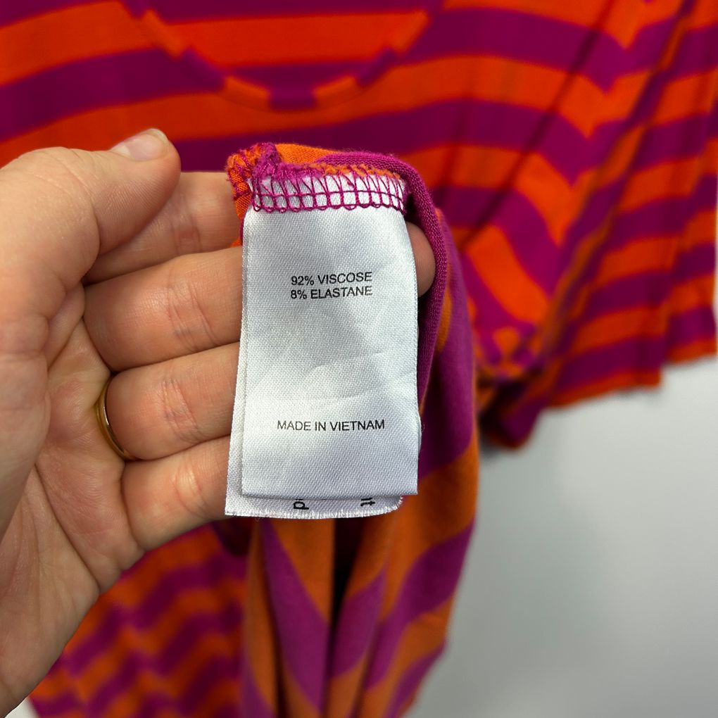Taking Shape Orange Plus Size Striped Top - Size 18