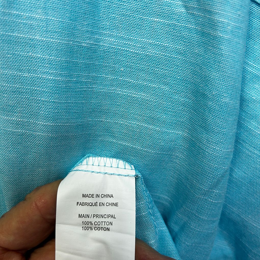 Rivers Blue Cotton Top - Size 16