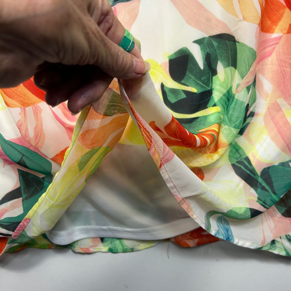 Autograph Multicoloured Sheer Overlay Top - Size 20
