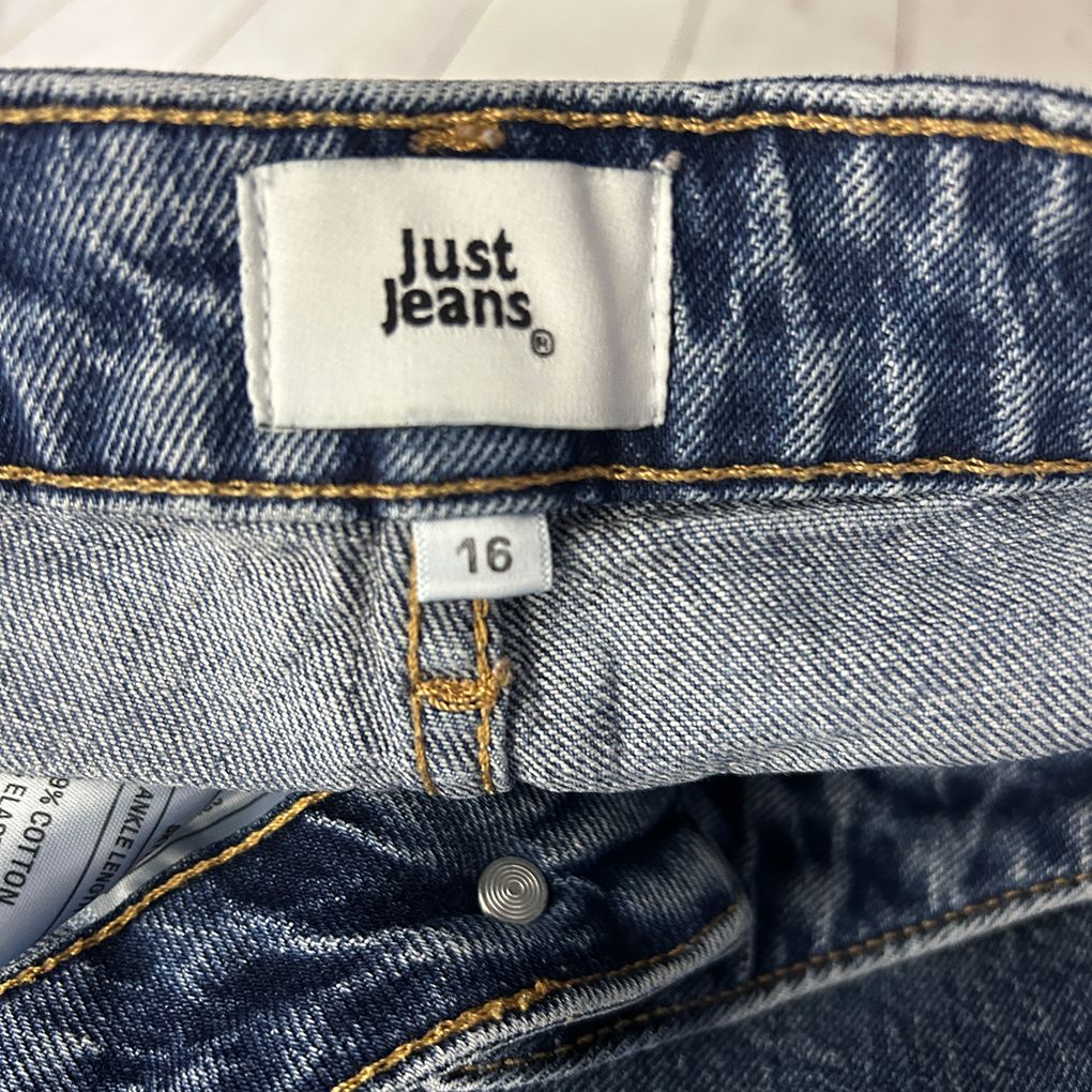 Just Jeans Blue Mom Sky High Ankle  Jeans - Size 16