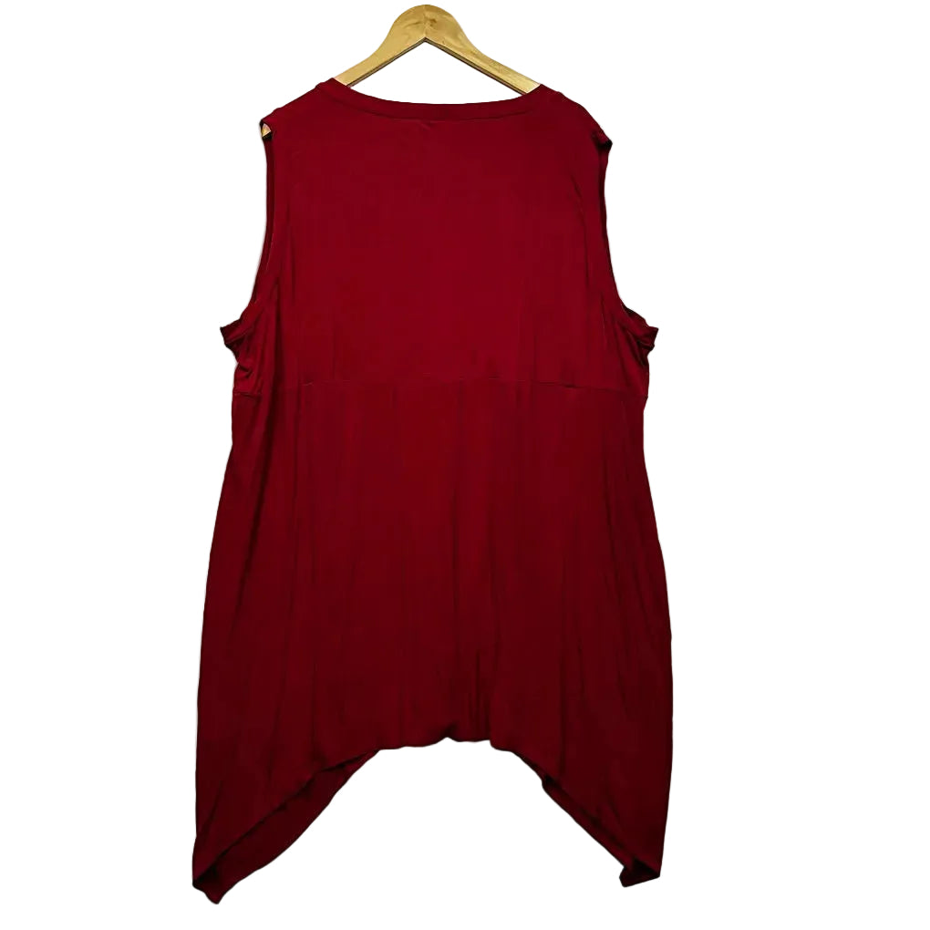 Taking Shape Red Sleeveless Tunic Top - Size 20/L
