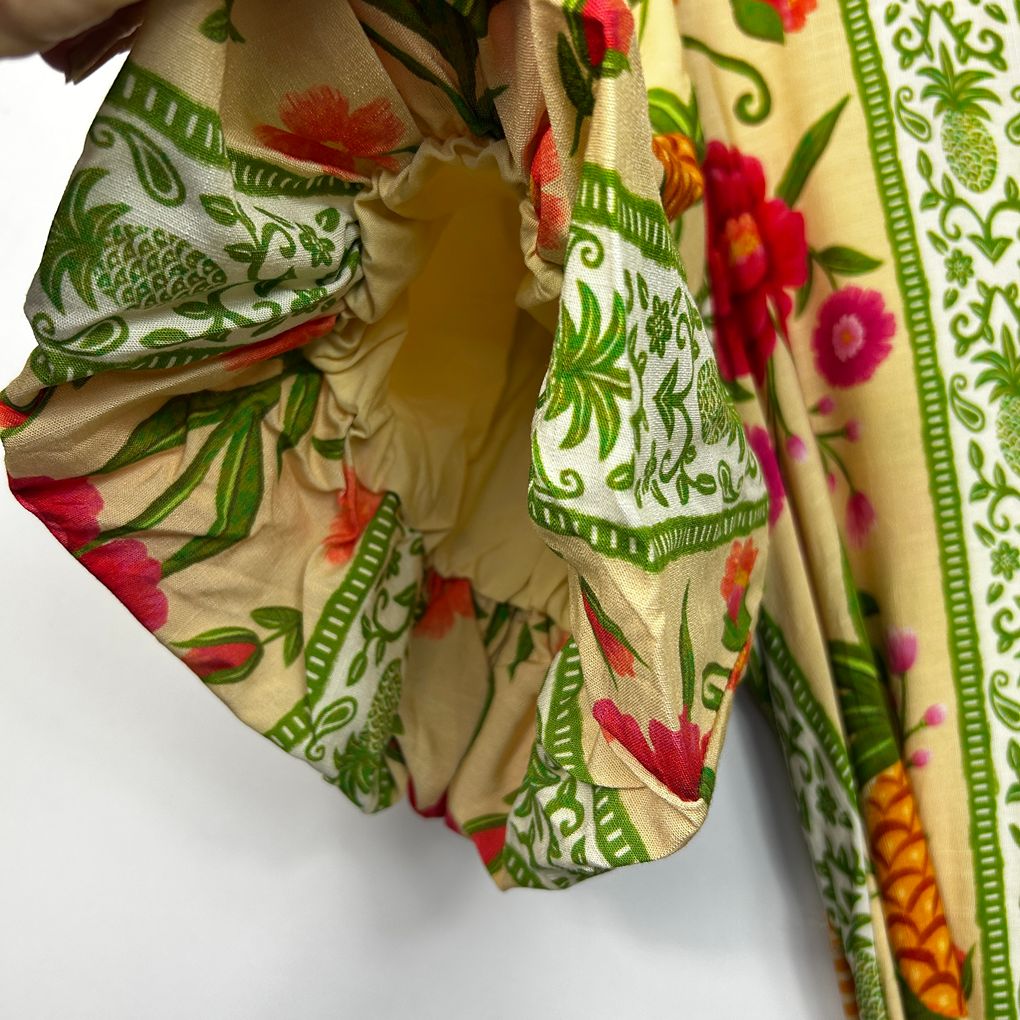 St Frock Tropical Print Maxi Shirt Dress - Size 12