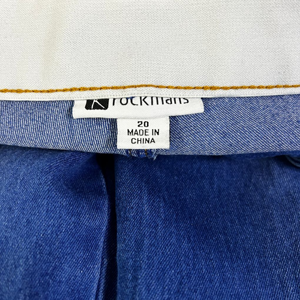 Rockmans Blue Pull On Pants Jeans - Size 20