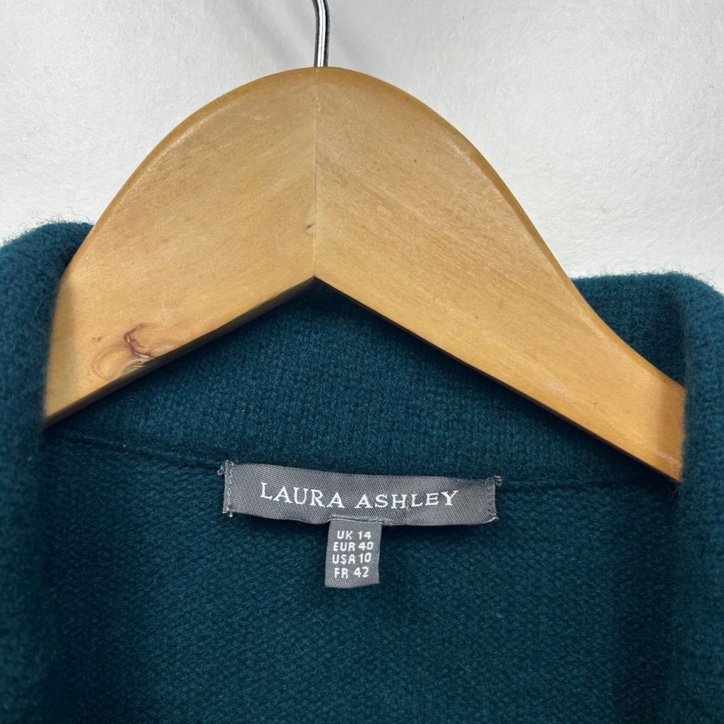 Laura Ashley Teal Wool Blazer - Size 14