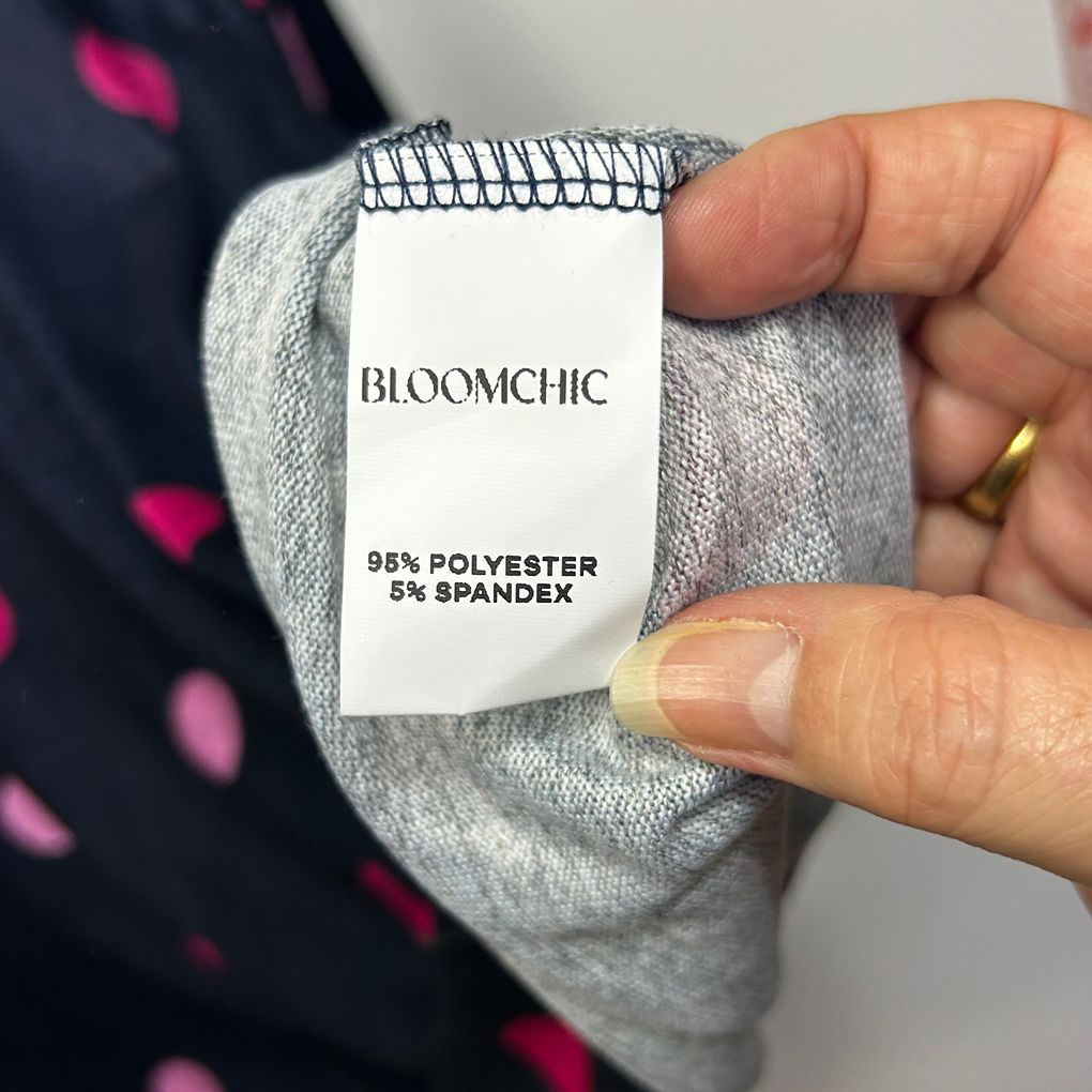 Bloomchic Navy Plus Size Polka Dot Sweatshirt - Size 34