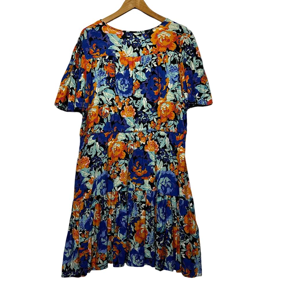Proud Poppy Multicoloured Floral Dress - Size 18