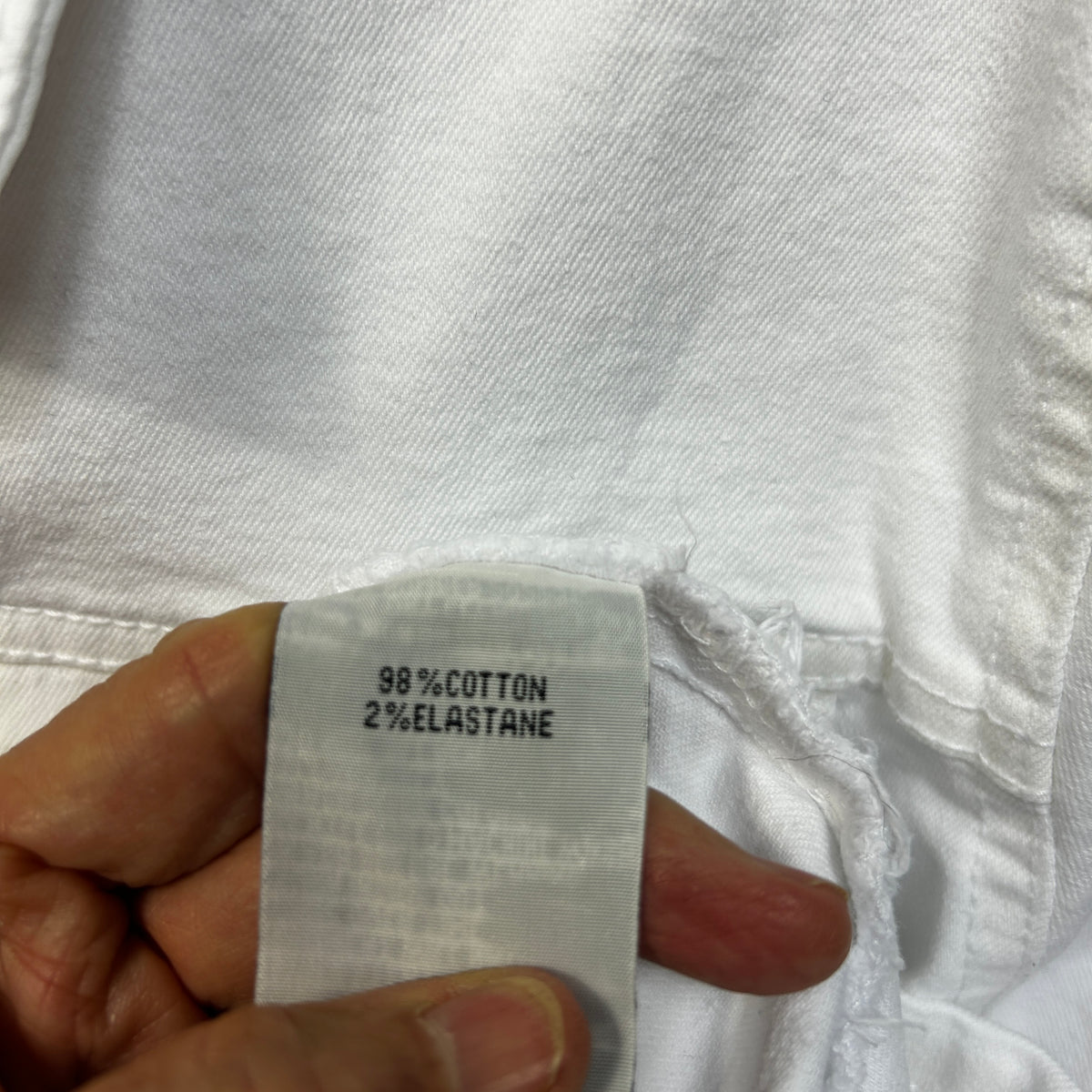 Autograph White Plus Size Cotton Denim Cropped Jacket - Size 26