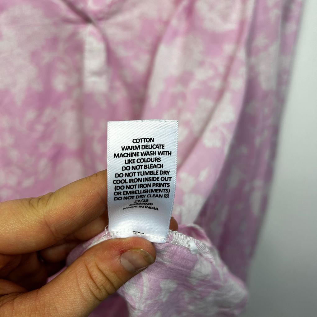 Target Pink Floral Cotton Top - Size 14