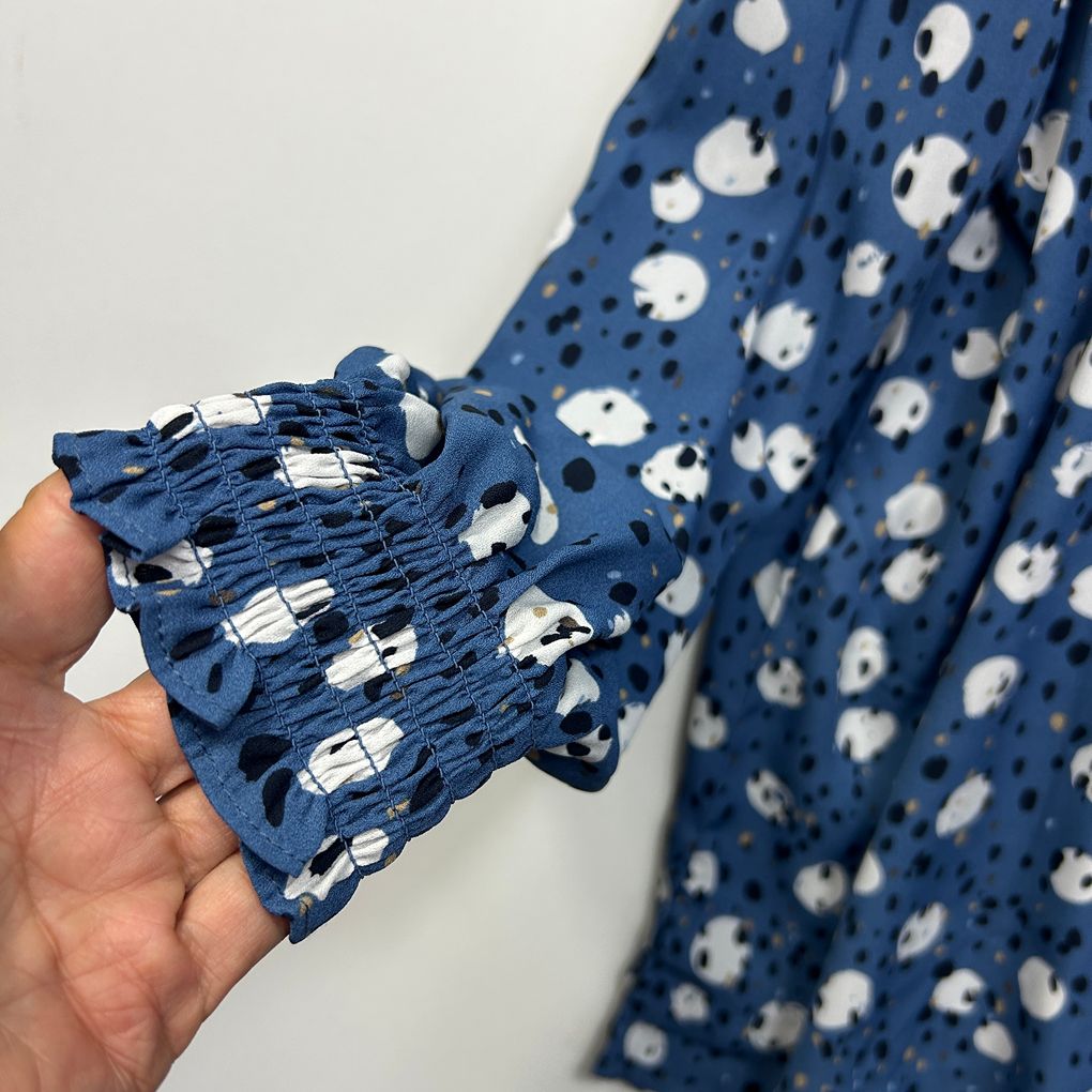 Black Pepper Blue Spot Top - Size 18