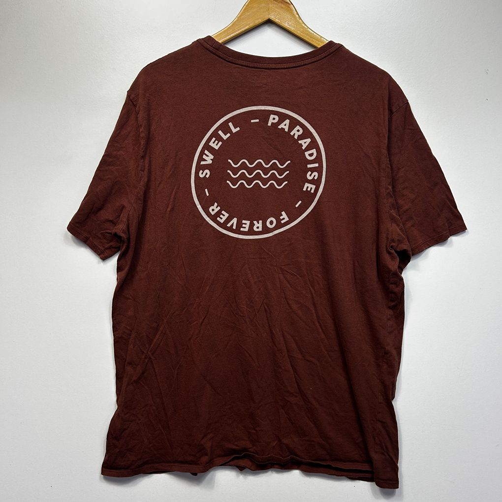 Swell Rust Cotton Graphic Tee - Size 3XL