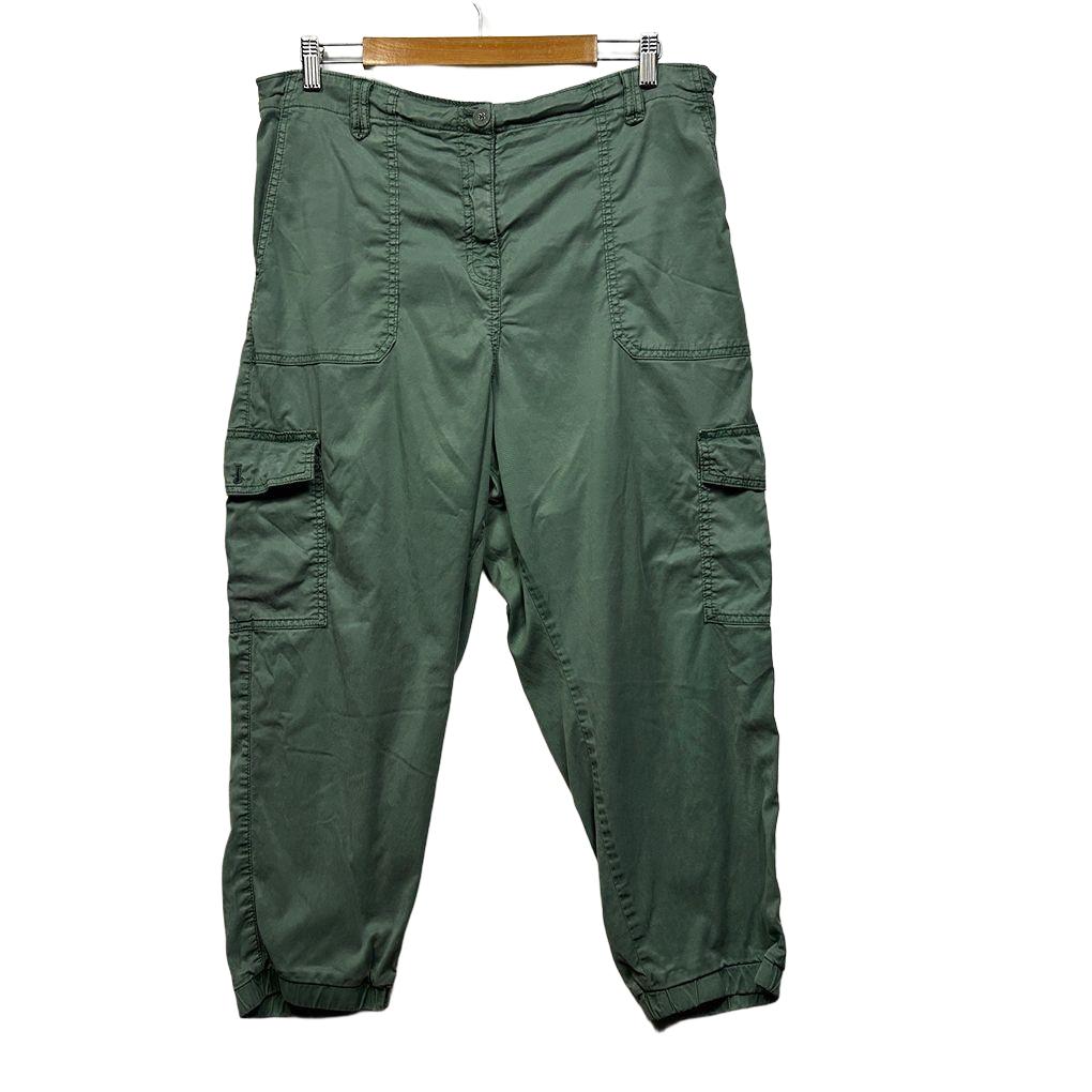 M&S Khaki Cotton Cargo Pants - Size 20