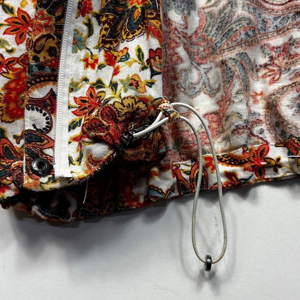 Katies Multicoloured Paisley Linen Shacket - Size 20