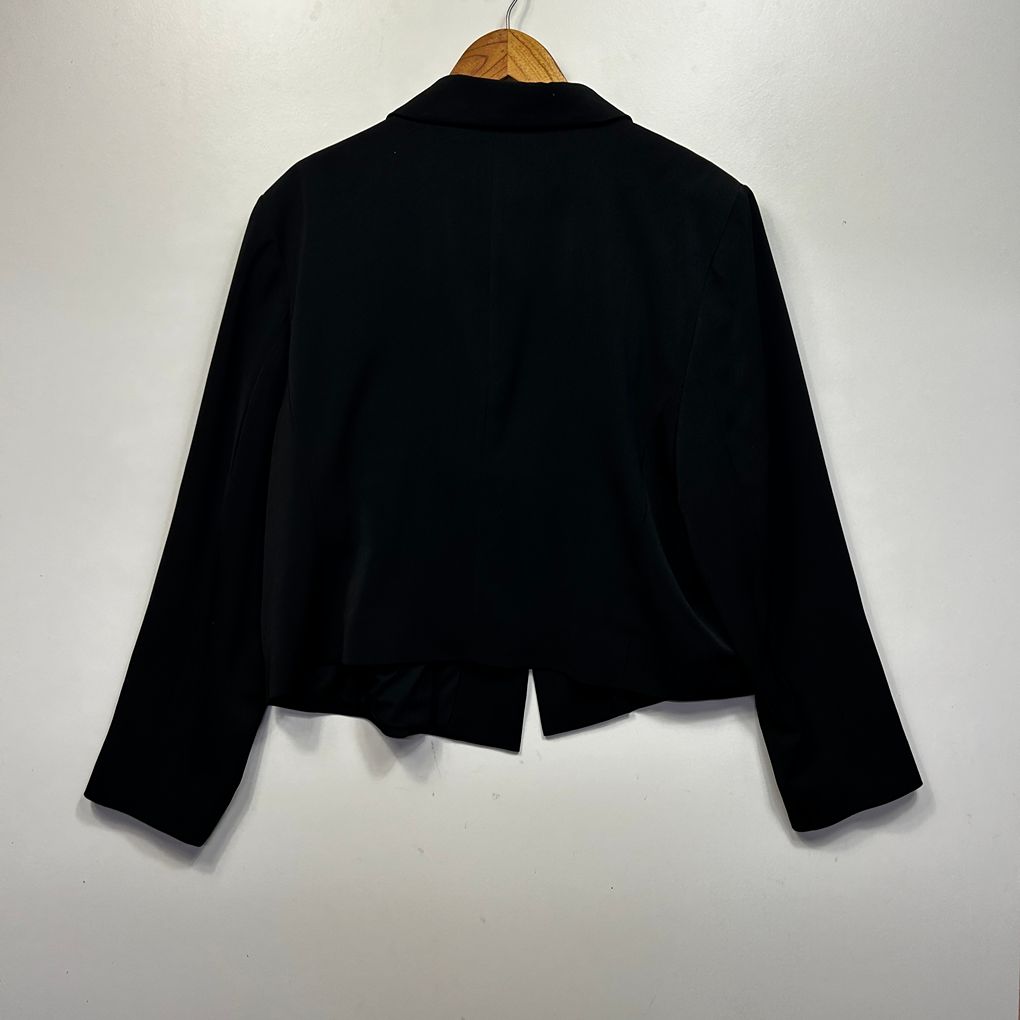 Basque Black Plus Size Blazer - Size 22W
