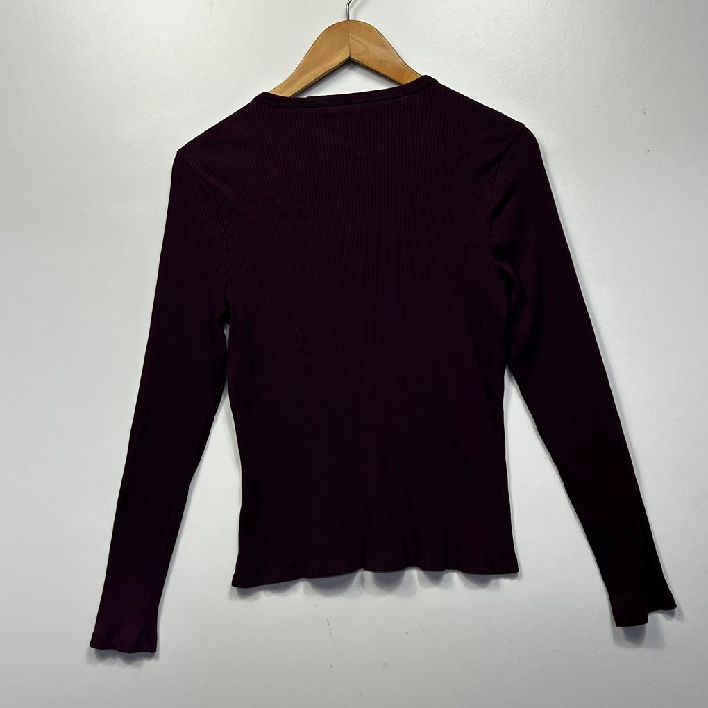 Anko Burgundy Cotton Top - Size 16