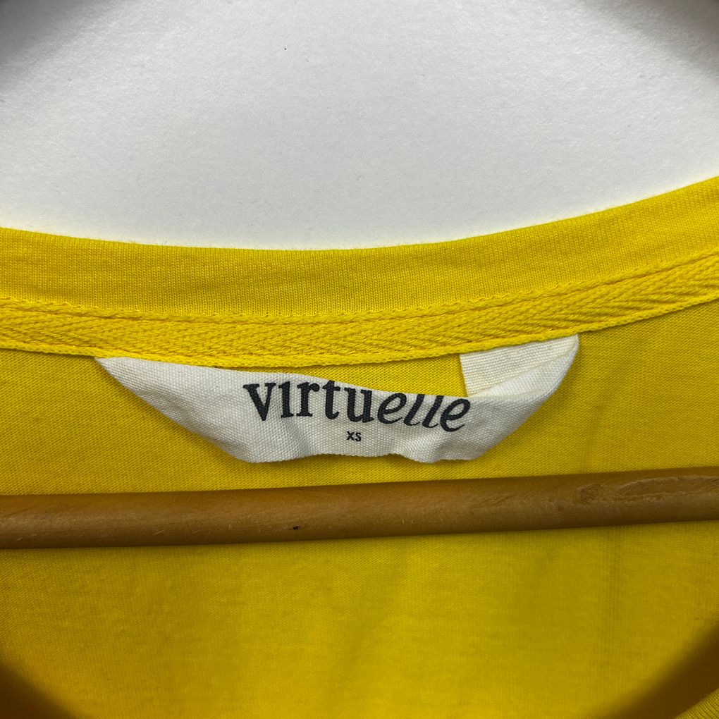 Virtuelle Yellow Cotton T-Shirt - Size XS/14