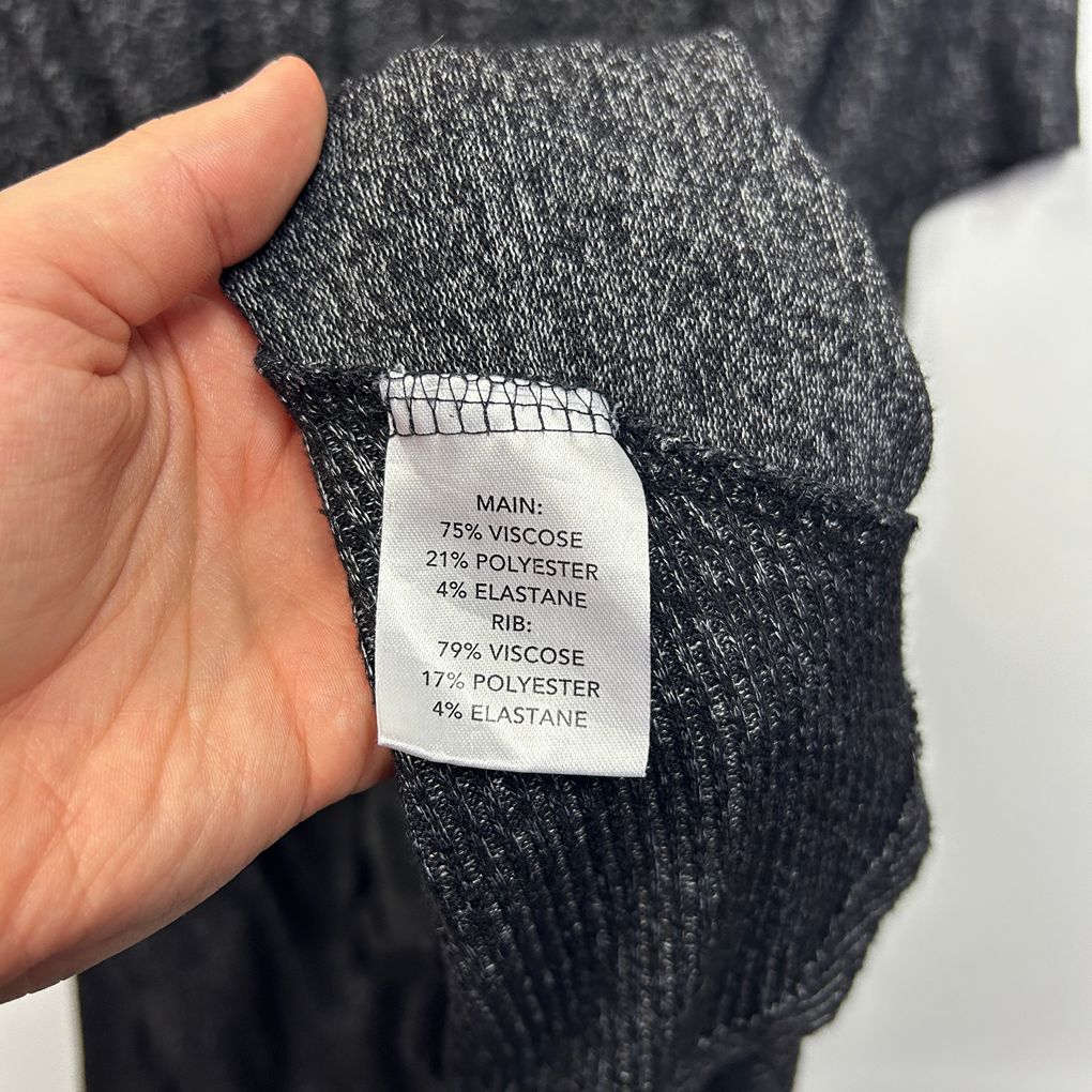 Autograph Charcoal Plus Size Open Front Top - Size M/18