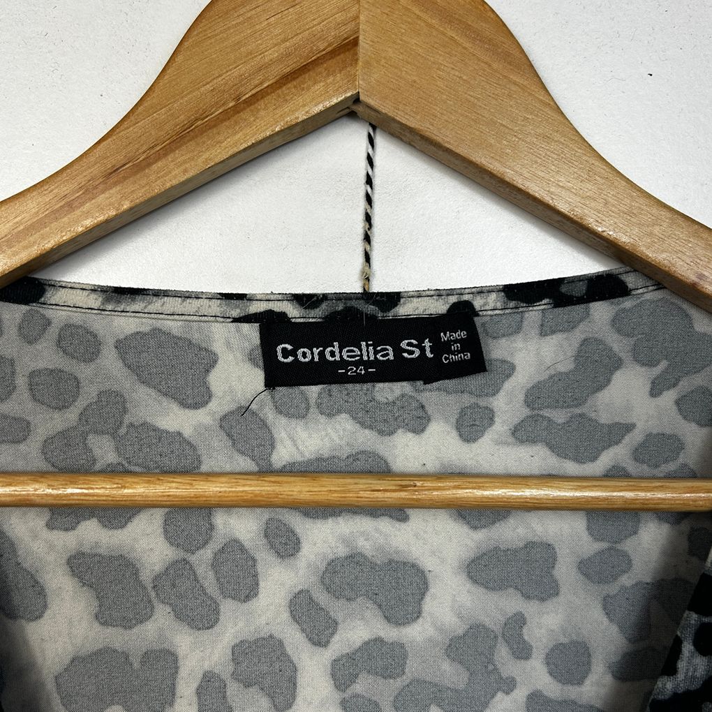 Cordelia St Grey Leopard Print Dress - Size 24