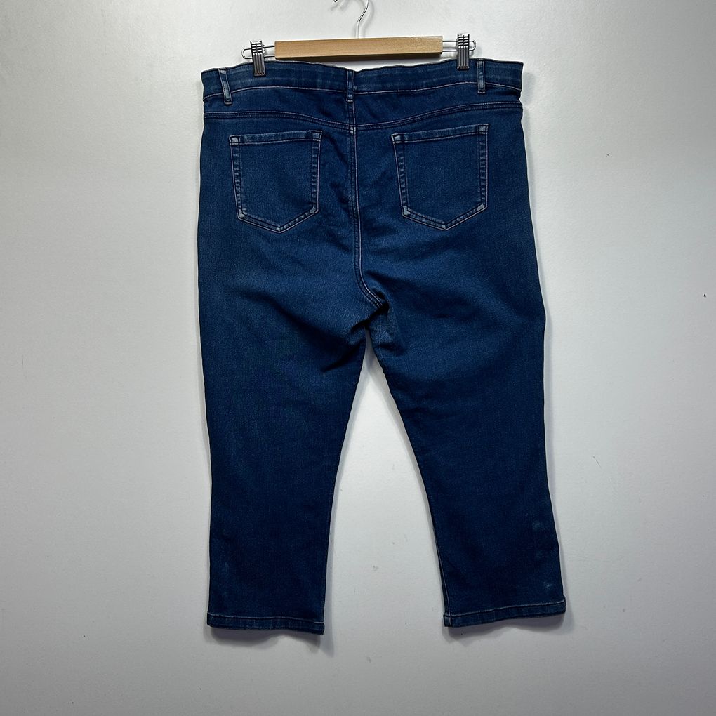 Rockmans Blue Capri Jeans - Size 16