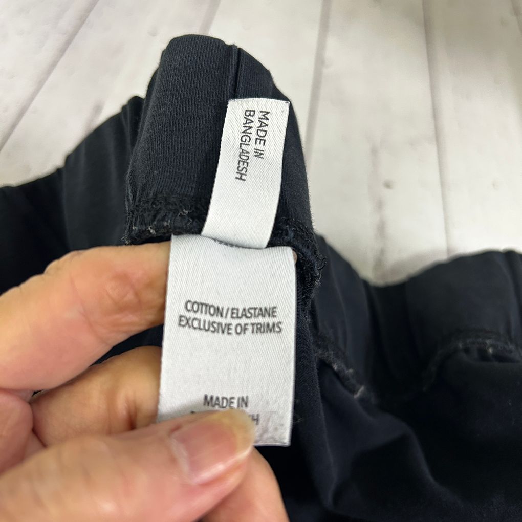 Avella Black Cotton Legging Pants - Size 22